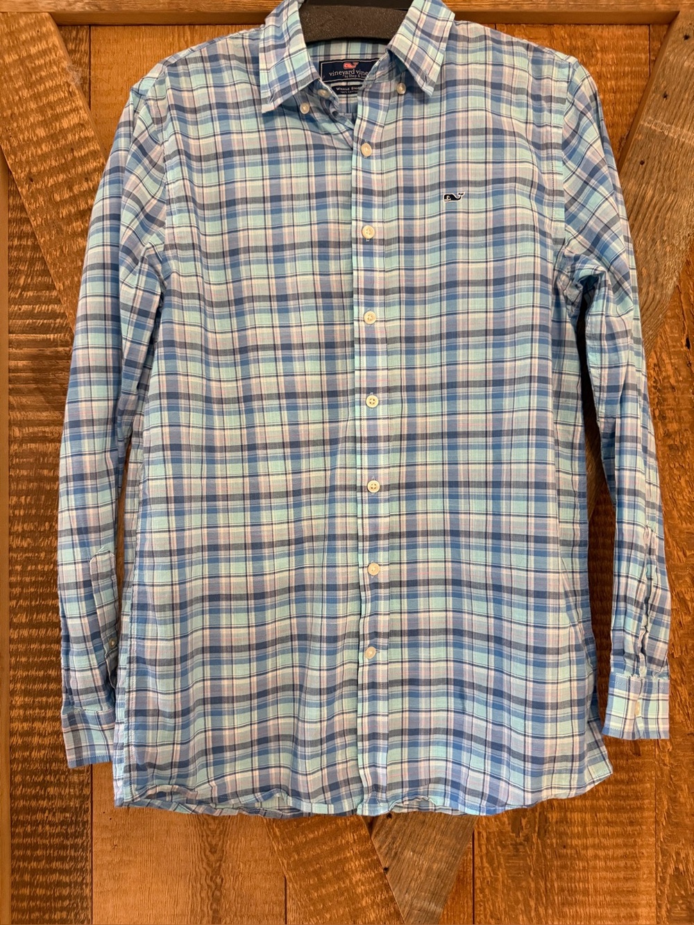 Vineyard Vines Boy’s Plaid Whale Shirt XL